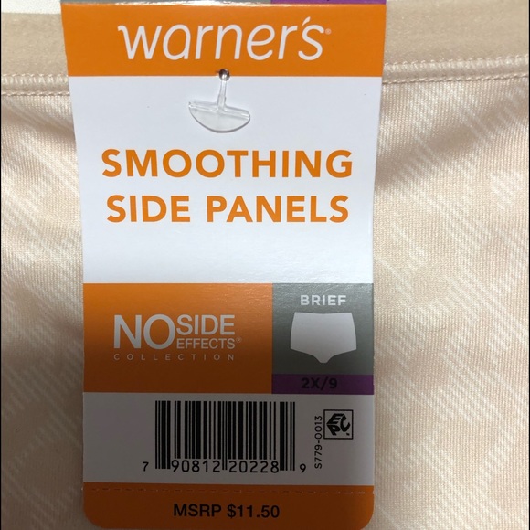 Warner’s 2X (9) Smoothing Side Panels Full Brief Panties Two pack - Picture 5 of 7